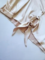 شومیز جلو گره ساتن - تصویر 4