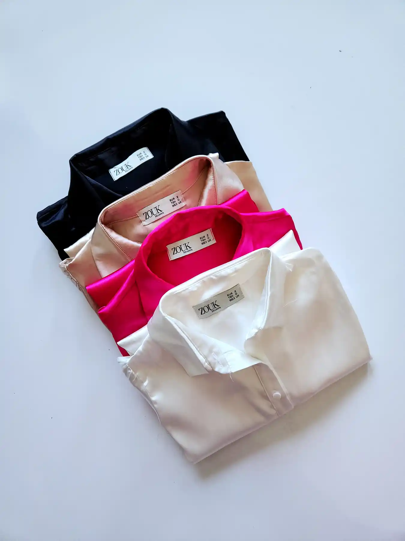 شومیز جلو گره ساتن