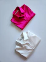 شومیز جلو گره ساتن - تصویر 3