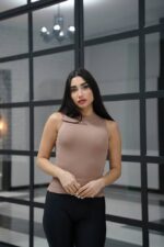تاپ یقه ایستاده - تصویر 8