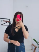 تیشرت یقه ضربدری زارا